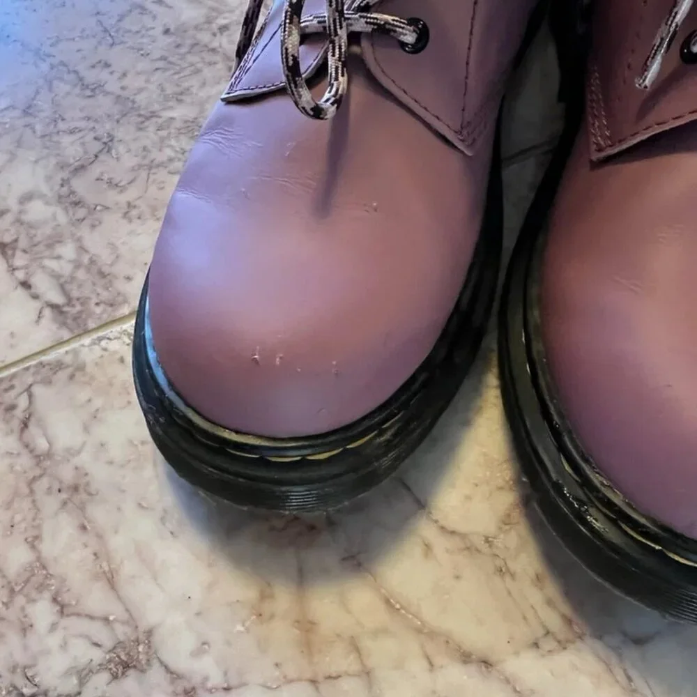Dr. Martens Big Kids Collection 1460 Girls Purple Lace Up Boots